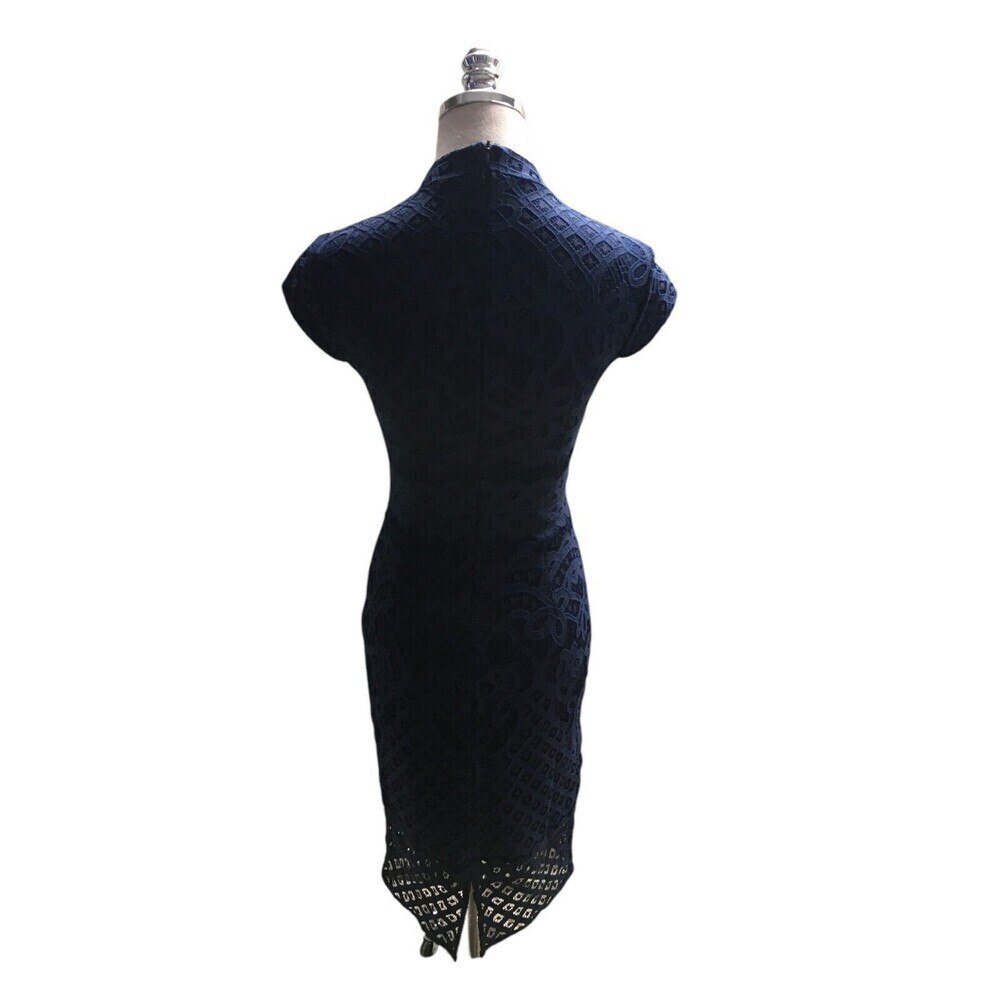Baltic Born Dress Women's Size XS Blue Sleeveless Lace Look - Picture 2 of 7
